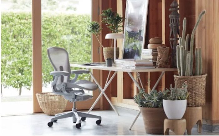 Aeron — detalle de malla y respaldo Mineral